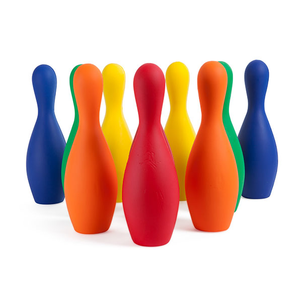 Multi-Color Foam Bowling Pin Set