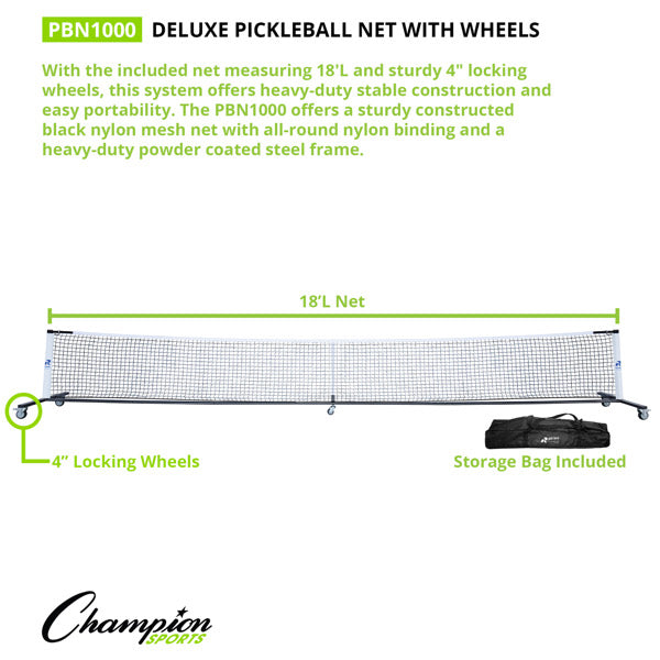 Rhino Deluxe Pickleball net With Wheels