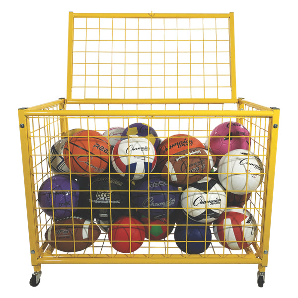 Full-Size Lockable Ball Locker, Yellow