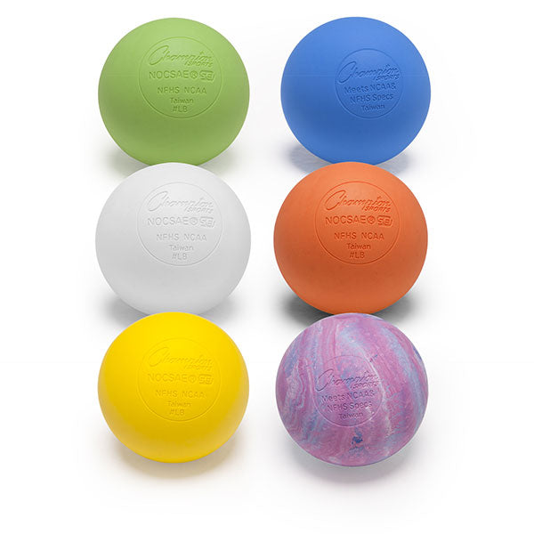 LACROSSE BALLS, 6 COLOR SET