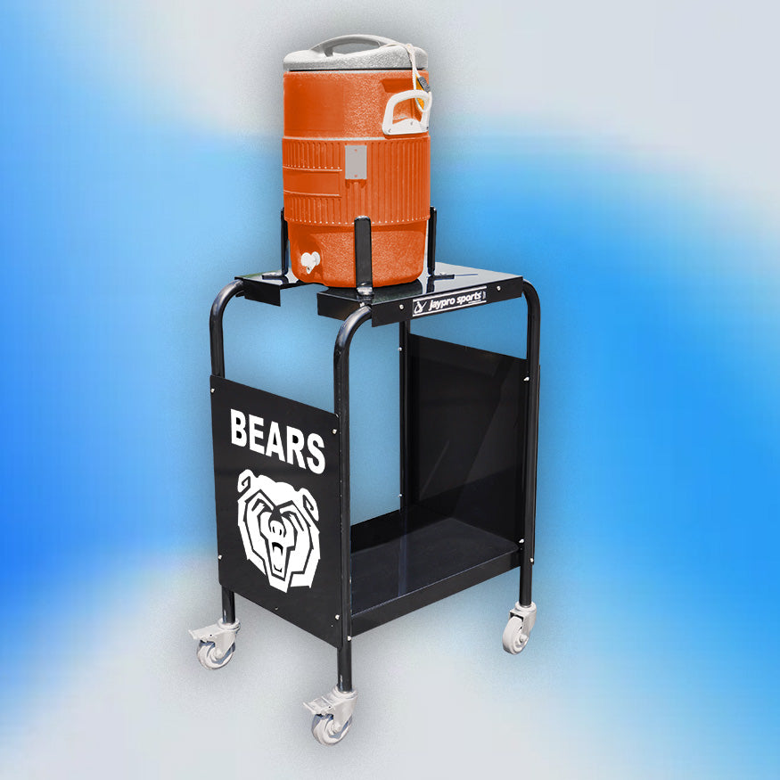 Gym Court/Side Line Hydration Cart | Holds Up to 10 Gallon Cooler | Custom & Non-Custom