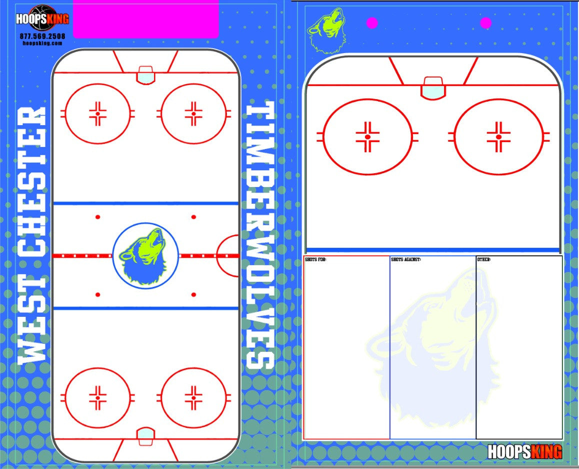 Custom Hockey Dry Erase Whiteboard