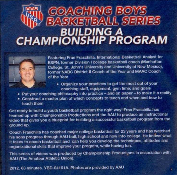 (Rental)-Aau Boys Basketball Series: Building A Championship Program