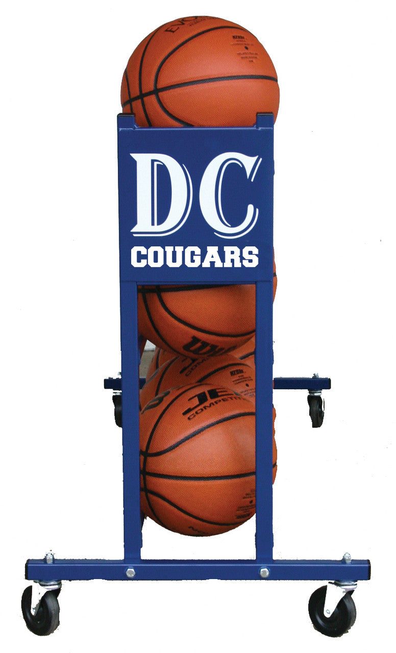 Custom Basketball, Volleyball, or Soccer Ball Rack or Cart 15, 20, or 30 Balls