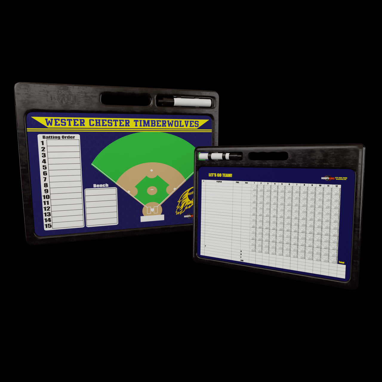 Custom Pro Baseball or Softball Whiteboard -w Handle