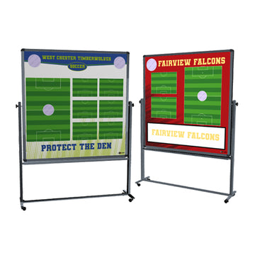 Custom Soccer Rolling Magnetic Whiteboard w- Stand